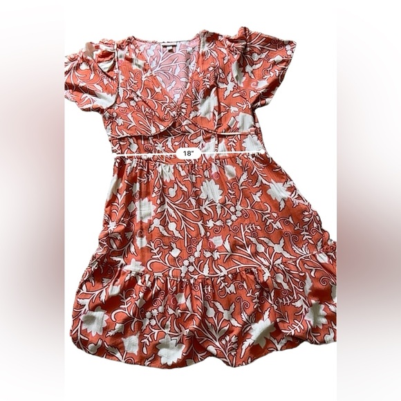 Knox Rose tiered floral print dress with v neck and corset details - Picture 11 of 14